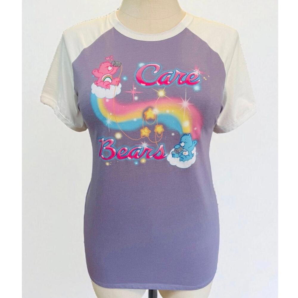 Torrid 2 (2X 18/20) Care Bears Cheer Bedtime Bear Airbrush Rainbow T Shirt New